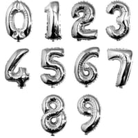 بالونات الارقام الفضية