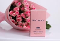 باقة البيبي روز مع عطر ارماني ماي واي