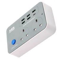 توصيلة كهربائية بمقبسين 5 منافذ USB و منفذ تايب سي...