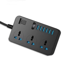 توصيلة كهربائية بمؤقت 3 مقابس و 6 يو اس بي 2500 وا...