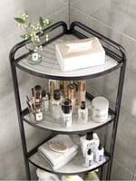 رف تخزين زاوية قابل للطي 4 ارفف لون اسود 122*38*7....