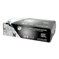 قفازات فينايل/نتريل لون اسود 100 قفاز مقاس L