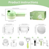 قطاعة خضار 4 في 1 قابلة لإعادة الشحن HE7271