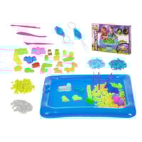 لعبة الرمل السحري المضيء مع حوض