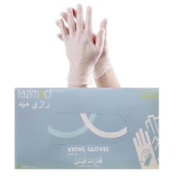 قفازات طبية فينايل بدون بودر 100 حبة مقاس S رازي م...