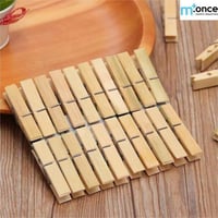 طقم مشبك ملابس خشب 6.1*1.1 سم 20 قطعة