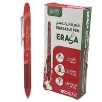 قلم حبر ضغاط احمر بمحاية قابل للمسح 0.7 مل روكو RO...