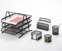 طقم مكتب 3 رف 5 قطع BOOKEY BQ-04027-5S