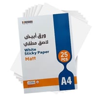 ورق أبيض لاصق مطفي 25 ورقة KANARI 90209-0002 A4