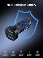 شاحن سيارة بمنفذين بقوة 66 واط اكتيف Active