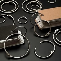 طقم حلقات معدنية فضي 38 ملم 9 حبات SBC 7938-031