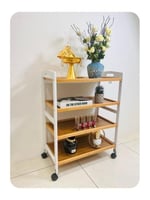 عربة تقديم بعجلات 4 طبقات AW15182-2