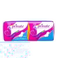 فوط صحية برايفت رقيقة جداً 16 فوط حجم كبير بالاجنح...