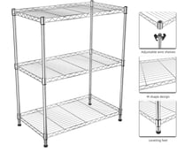 رف تخزين ستيل 3 ادوار AW15739