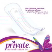 فوط صحية برايفت رقيقة جداً 16 فوط حجم كبير بالاجنح...