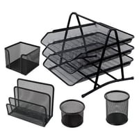 طقم مكتب 3 رف 5 قطع BOOKEY BQ-04027-5S