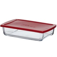 صحن بايركس زجاجي بغطاء 1.32 لتر borcam 59864