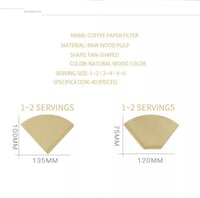 ورق فلتر ترشيح قهوة بني مقاس 02 ( 1-4 اكواب ) 40 ح...