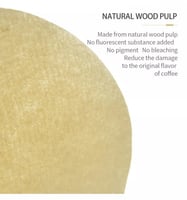 ورق فلتر ترشيح قهوة بني مقاس 01 ( 1-2 كوب ) 40 حبة...