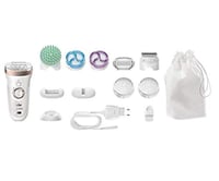 ماكينة ازالة شعر الجسم والساقين 4 في 1 ، BRAUN sil...