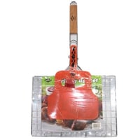 شبك شوي يد خشبية مع مروحة يد وفرشة زيت 35*25 سم JO...