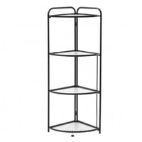 رف تخزين زاوية قابل للطي 4 ارفف لون اسود 122*38*7....