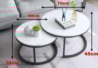 طقم طاولة خدمة رخام قطعتين GB18-1
