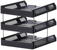 سلة ورق مكتب بلاستيك 3 رفوف SYF-738-3B