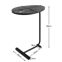 طاولة خدمة جانبية خشب رخامي أسود ASL-7384