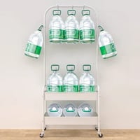 عربة تنظيم معدنية طبقتين بعجلات مع رف ملابس 410*39...