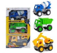 لعبة مجموعة شاحنات بناء للأطفال 3 قطع AJ920