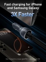 شاحن سيارة بثلاث منافذ بقوة 130 واط اكتيف Active