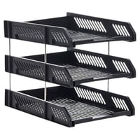 سلة ورق مكتب بلاستيك 3 رفوف SYF-738-3B