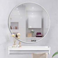 مرايا حائط دائرية أبيض AW16038-3