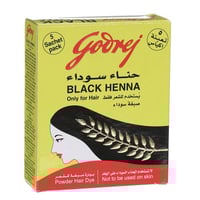 غودريج مسحوق حناء سوداء لصبغة الشعر 5 أكياس 3 غرام...