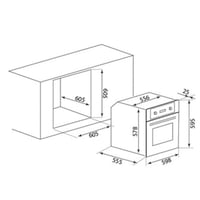 فرن بلت ان أسود 56 لتر KUMTEL A6-SF2(MT)