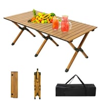 طاولة قابلة للطي لون خشبي CAMPING FAMILY CM-48306