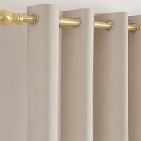 ستارة منزلية مخمل لون بيج 250*140 سم