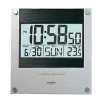 كاسيو ساعة حائط رقمية بمقياس حرارة أسود CASIO ID-1...