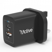 شاحن جداري منفذين صغير بقوة 20 واط اكتيف