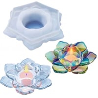 قالب ريزن قاعدة شمعة شكل زهرة اللوتس