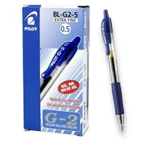 قلم جل ضغاط ازرق 0.5 ملم PILOT BL-G2-5-L