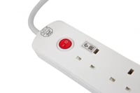 توصيلة كهربائية 4 مقابس 5 متر 2860 واط مع مفتاح تش...