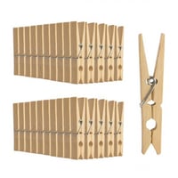 دبابيس تعليق ملابس خشبية 20 قطع كبار 1.3*7.1 سم BA...