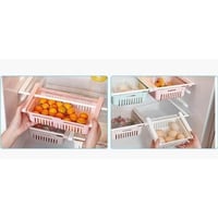 سلة تخزين وتنظيم الثلاجة قابل للتمدد بلاستيك