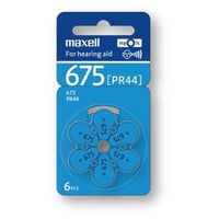 بطارية جهاز السمع مقاس 675 , 6 قطع maxell PR44