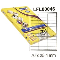 ورق ستيكر لاصق ابيض مطفي 100 ورقة Xel-lent LFL0004...