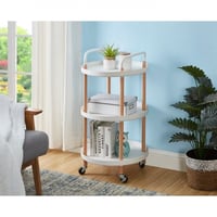 عربة تقديم دائرية 3 ارفف بعجلات 85*46 سم 77776477