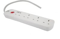 توصيلة كهربائية 4 مقابس 3 متر 2860 واط مع مفتاح تش...