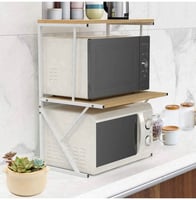 رف تخزين خشبي طبقتين 54*78 سم SR03B